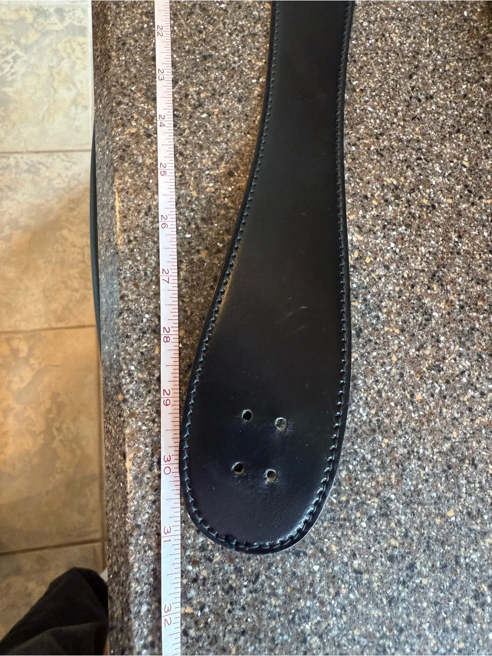 Anne Klein Black Leather Belt with Gold Lion Head Buckle Like New